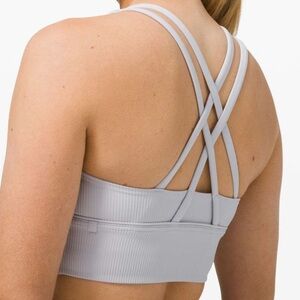 Lululemon Energy Long Line Ribbed Bra Workout Run HIIT Pickleball Yoga Pilates